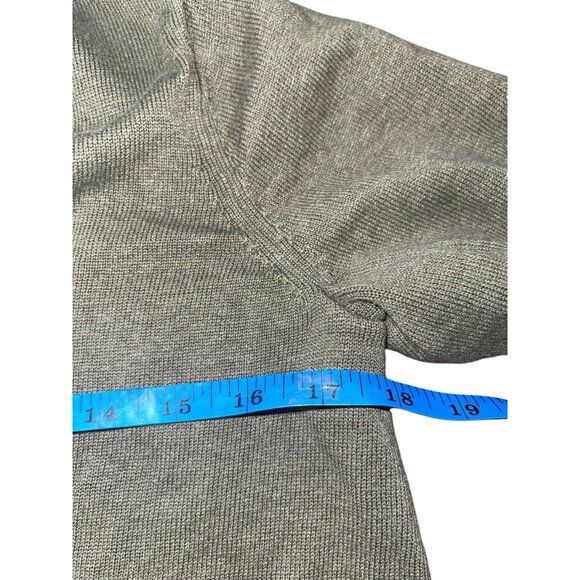 J JILL Women's Size Medium Green Linen Blend 3 Button Cardigan Sweater - Picture 10 of 13